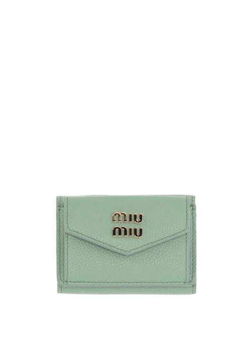 Portafoglio verde menta Miu Miu | 5MH021S-OOO2DT7F0229